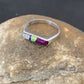 Navajo Blue Turquoise Purple Sugilite Opal Inlay Ring | Sz 7 | Authentic Native American Handmade | 11150