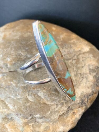 Navajo Arizona Turquoise Ring | Sterling Silver | Sz 9 | Authentic Native American Handmade | 723