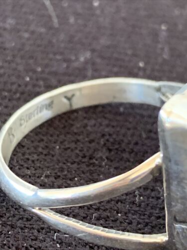 Navajo White Buffalo Turquoise Ring | Sterling Silver | Sz 10.5 | Authentic Native American Handmade | 1083
