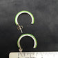 Native American Sterling Silver Green Gaspeite Earrings | 0.8" | 1412