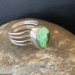 Adjustable Navajo Green Sonoran Turquoise Ring | Sterling Silver | Sz 6 | 2078