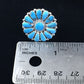 Navajo Blue Kingman Turquoise Cluster Ring | Authentic Native American Sterling Silver | Multi-Stone | Sz 7 | 10112