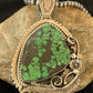 Navajo Green Spiderweb Turquoise Pendant Necklace | Sterling Silver | Authentic Native American Handmade | 2983