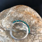 Southwestern Navajo Blue Opal Inlay Ring | Sterling Silver | Sz 7.5 | Authentic Native American Handmade | 10609