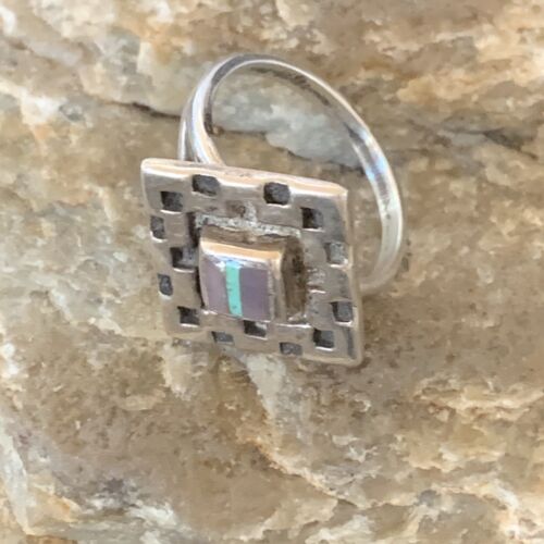 Navajo Blue Turquoise Sugilite Inlay Ring | Sz 5.5 | Sterling Silver | Authentic Native American Handmade | 11285