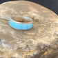 Native American Navajo Blue Turquoise Inlay Band Ring | Sz 6 | Sterling Silver | 12393