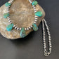 Navajo Green Turquoise Necklace | Sterling Silver | 19" | Authentic Native American Handmade | 12917