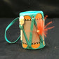 Handmade Miniature Leather Drum Car Charm | 2" Mirror Dangler | 8928
