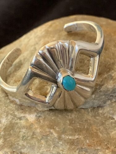 Native American Kids Navajo Blue Turquoise Bracelet | Sterling Silver | 01157 - Masha USA
