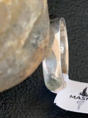 Navajo Women's White Sterling Silver Ring | Sz 7 | Authentic Native American Handmade | 1734