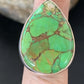 Navajo Green Mojave Turquoise Ring | Sterling Silver | Sz 7 | Authentic Native American Handmade | 11796