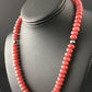 Navajo Graduated Red Jasper Necklace | Sterling Silver | Authentic Native American | 18" | 10249