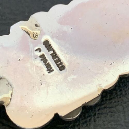 Navajo White Buffalo Turquoise Pendant Necklace | Sterling Silver | 3-Strand | Authentic Native American Handmade | 10642