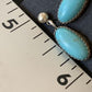 Blue Turquoise Dangle Post Earrings | Sterling Silver | 0.50" | 12713