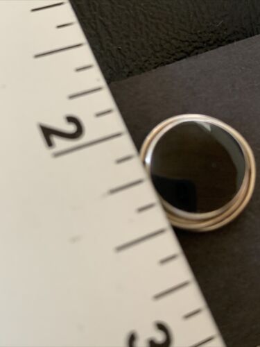 Navajo Black Onyx Stud Post Earrings | Sterling Silver | 0.5" | Authentic Native American Handmade | 12642