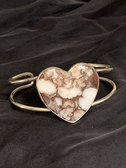 Native American Women's Wild Horse Turquoise Cuff Bracelet | Sterling Silver | Handmade | 10496