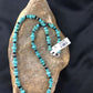 Navajo Blue Turquoise Spiny Oyster Necklace | Sterling Silver | 19" | Authentic Native American Handmade | 10129