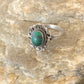Navajo Green Malachite Ring | Sterling Silver | Sz 4.5 | Authentic Native American Handmade | 10871