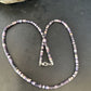 Navajo Sugilite Tube Heishi Necklace | Sterling Silver | 20" | Authentic Native American Handmade | 14517