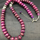 Navajo Purple Sugilite Bead Necklace | Sterling Silver | 23" | Authentic Native American Handmade | 4178