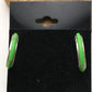 Native American Sterling Silver Green Gaspeite Earrings | 0.8" | 1412