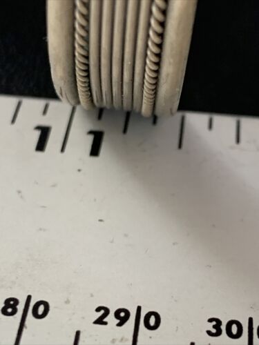 Navajo Sterling Silver Stamped Cuff Bracelet | Authentic Native American Handmade | 13675 - Masha USA