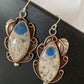 Navajo Azurite Quartz Dangle Earrings | Sterling Silver | Authentic Native American Handmade | 1249