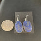 Native American Blue Lapis Lazuli Dangle Drop Earrings | Sterling Silver | 1" | 14090