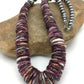 Purple Spiny Oyster Necklace | Navajo Sterling Silver | Authentic Native American Handmade | 23" | 2656
