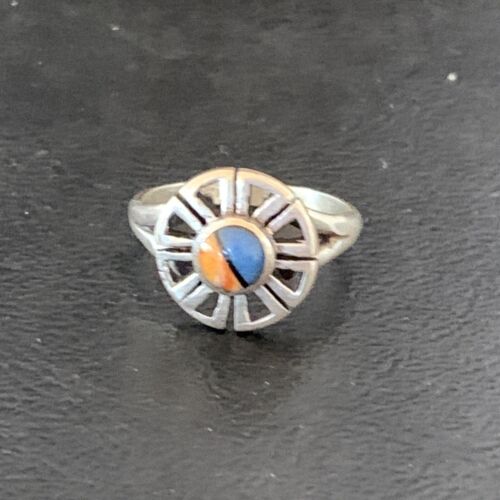 Native American Women's Navajo Blue Lapis Spiny Inlay Ring | Sz 6.5 | 11196