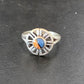 Navajo Blue Lapis Spiny Inlay Ring | Sz 8 | Authentic Native American Handmade | 11183