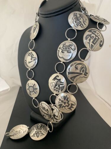 Native American Men's Old Pawn Hopi Concho Belt | Sterling Silver | Authentic Handmade | 1426 - Masha USA