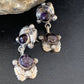 Navajo Purple Sugilite Post Dangle Earrings | Sterling Silver | Authentic Native American Handmade | 1599
