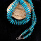 Navajo Kingman Turquoise Pendant Graduated Necklace | Sterling Silver | Authentic Native American | 30"