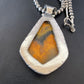 Men's Navajo Pearls Necklace with Bumblebee Jasper Pendant | Sterling Silver | Authentic Native American Handmade | 10560
