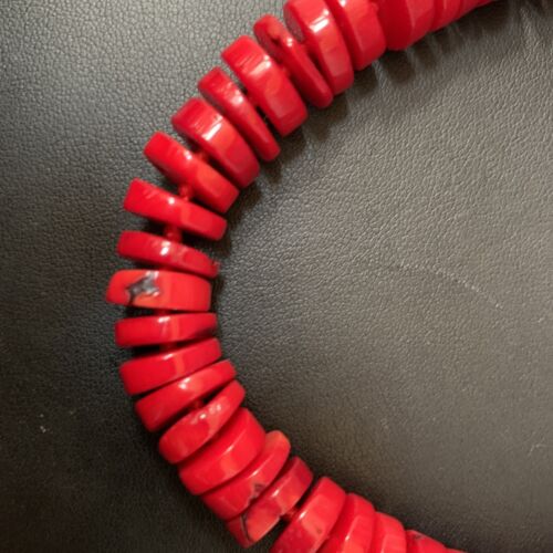 Women's Navajo | Bamboo Coral Strand Necklace | Sterling Silver | 18" | Authentic Native American Handmade | 13519