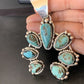 Navajo Southwestern Spiderweb Turquoise Pendant | Authentic Native American Sterling Silver | Naja | 2223
