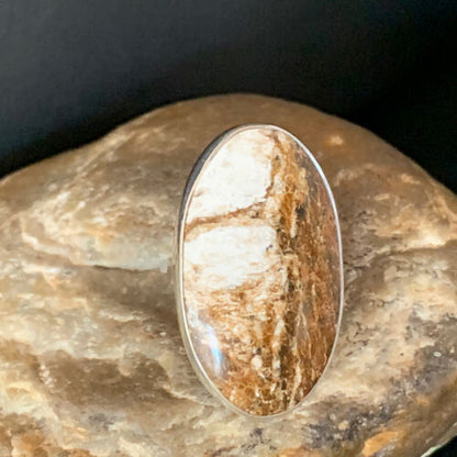 Native American Women's Wild Horse Turquoise Ring | Sz 8 | Sterling Silver | 14024 - Masha USA
