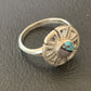 Native American Women's Navajo Blue Turquoise Sugilite Inlay Ring | Sz 6 | 11179
