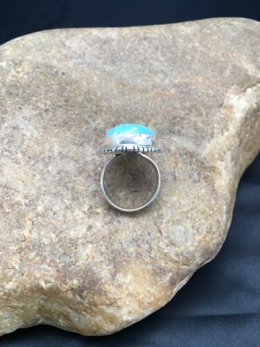 Royston Turquoise Navajo Ring | Sterling Silver | Sz 6.75 | Authentic Native American Handmade | 2654