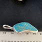 Blue Kingman Turquoise Necklace | Sterling Silver | 4.5" Pendant | Authentic Native American Handmade | 13985