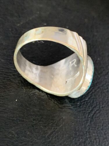 Navajo Blue Kingman Turquoise Ring | Sterling Silver | Sz 10 | Authentic Native American Handmade | 14152