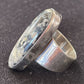 Southwestern Navajo White Black Cinnabrite Ring | Sterling Silver | Sz 7 | 1566