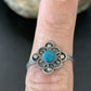 Southwestern Old Pawn Navajo Blue Turquoise Ring | Sterling Silver | Sz 7 | 10875