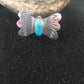 Kingman Turquoise Pin | Navajo Sterling Silver | Authentic Native American | 8666