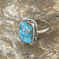 Navajo Blue Mojave Turquoise Ring | Sterling Silver | Sz 6.5 | Authentic Native American Handmade | 11449