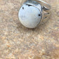 Native American White Buffalo Turquoise Ring | Navajo Sterling Silver | Sz 8.5 | 4646
