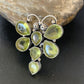 Navajo Dragonfly Pendant | Faceted Green Peridot Cluster | Authentic Native American Sterling Silver | Multi-Stone | 2.25" | 12741
