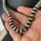 Navajo Pearl Rondelle Necklace | Sterling Silver Beads | Handmade | 17" | 2156
