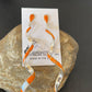 Navajo Snake Swirl Earrings | Orange Spiny Opal Inlay | Sterling Silver | 3.25" | 1548